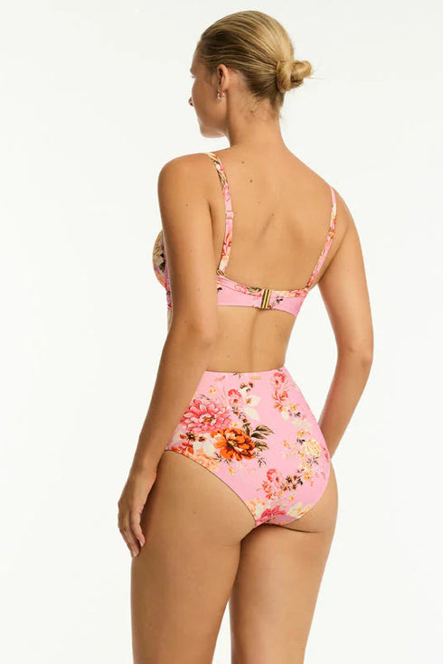 Sea Level Rosewood Cross Front Moulded Cup Bra